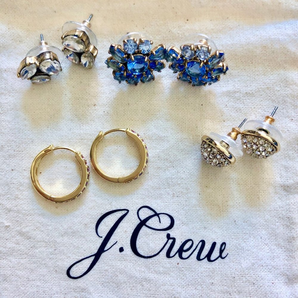 J.Crew gorgeous earring sets of 4